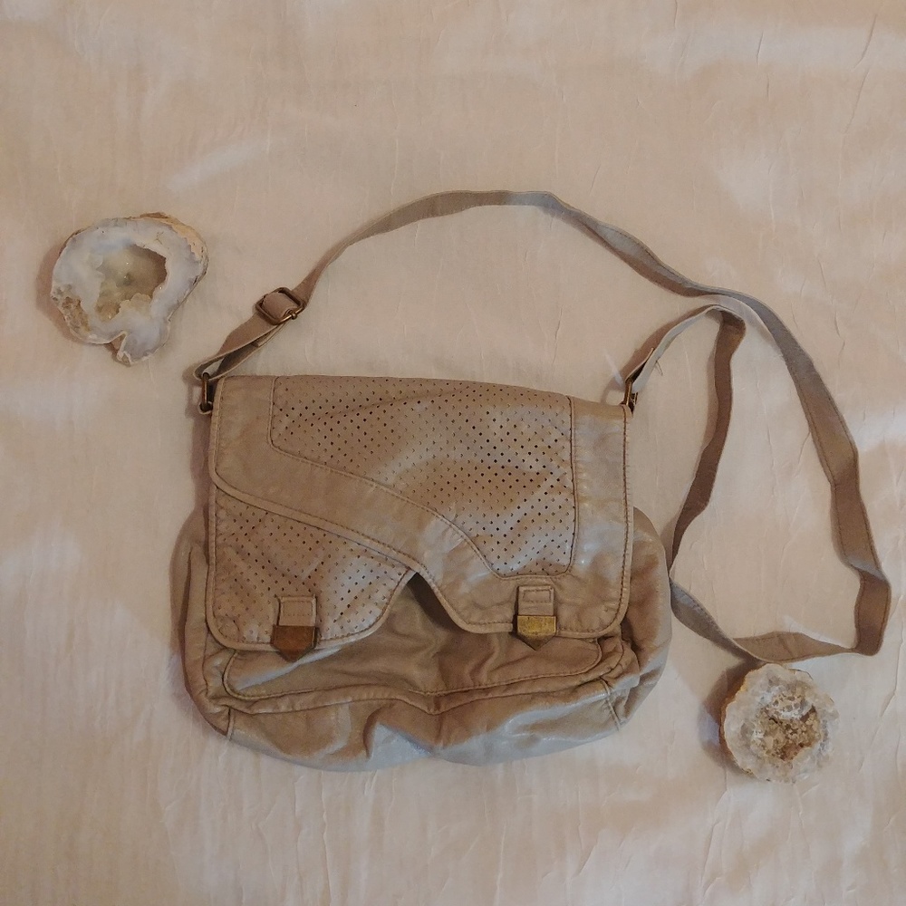 Converse Grey Fauz Leather Slouchy Purse